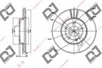 DJ PARTS bd1134 -  Тормозной диск
